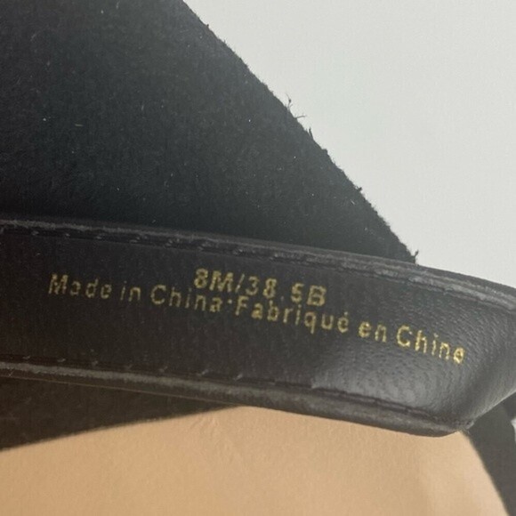 Karl Lagerfeld Paris Raya Block Heel Sandal Womens Size 8M Black Ankle Strap - Picture 9 of 9